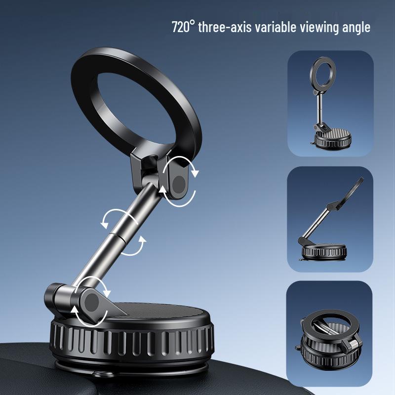 Vacuum Magnetic Rotating Phone Holder for Desktop, Wall, Bathroom, Car, and Live Streaming