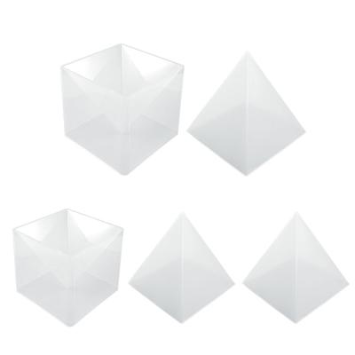 Superstor DIY Pyramid Hartsmold Set Stora Silikon 3D Pyramidformar Smyckestillverkning Formverktyg Heminredning 15cm/5.9"