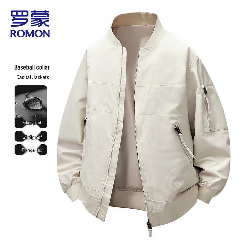 ROMON Men's Loose Fit Business Casual Windproof Jacket