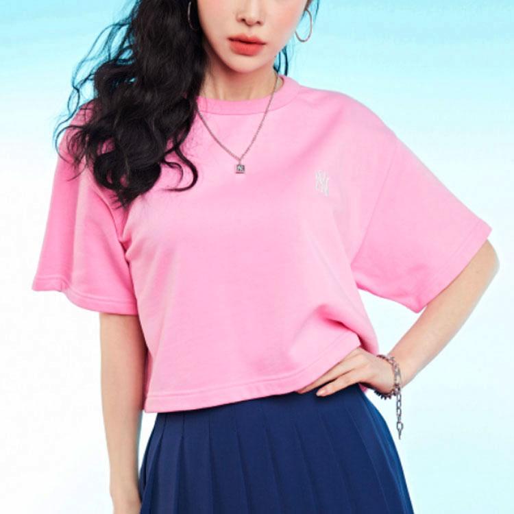 New MLB Straight Fit T Shirt Women's Pink 3FTS10023-50PKS