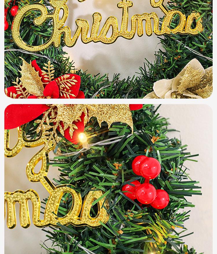 Large 30/40cm Christmas Flower Wreath for Home, Window, or Hotel Decor