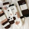 Fashion Cute Lady Harajuku Style Coral Fleece Mid Tube Socks Home Sleeping Socks Women Socks Floor Socks Autumn Winter Socks