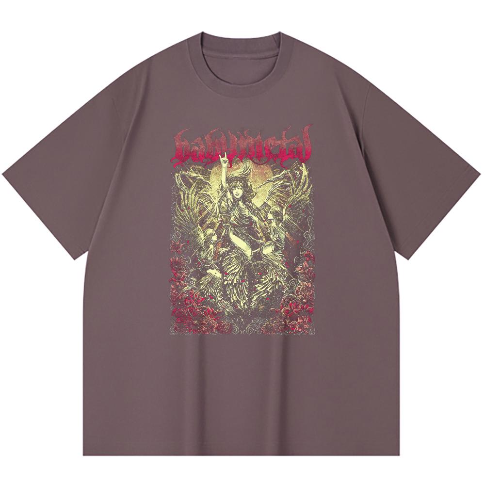 230 g/m² 100% Bavlna T-shirt Heavy Metal Rocková Kapela Tisk Populární Hudby Unisex Těžký Bavlněný T-shirt