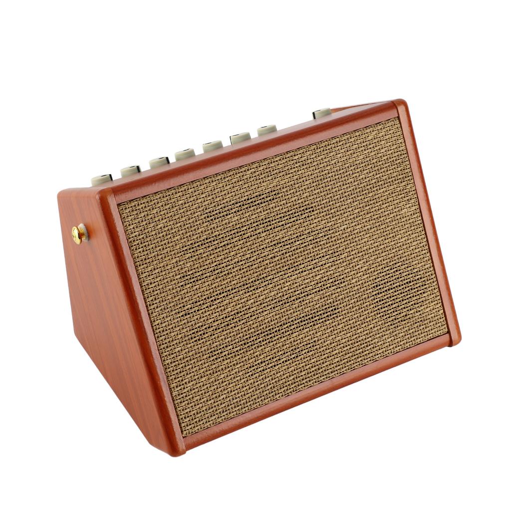 25W Portable Acoustic Guitar Amplifier Rechargeable Amp Wireless BT Speaker Indepedent Reverb Volume Tone Bass Treble