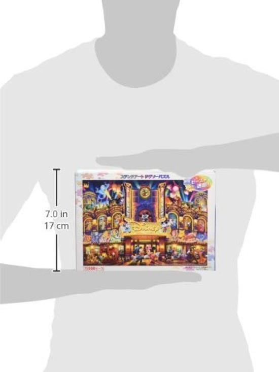 Tenyo In Stained Art Gyutto Series Jigsaw Puzzle Disney Dream Theater with Service Card (Tenyo) [Made Japan] 500-Piece (25x36cm) DSG-500-451