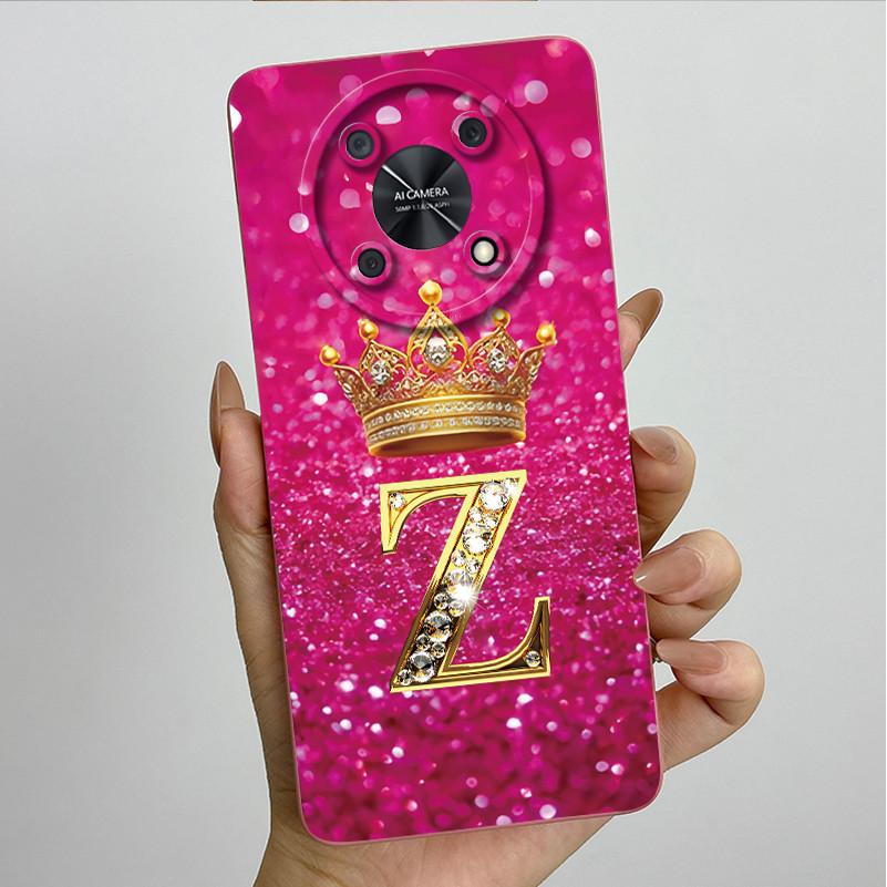 For Huawei Nova Y90 (CTR-LX2) / Nova Y91 (STG-LX1) Fashion Initial Letter Couple Phone Case Soft Silicone TPU Protective Casing