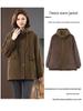 Women's 2024 Mid-Length Hooded Cotton Parka - Fleece-Lined, Solid Color, Casual Loose Fit, Winter Coat
