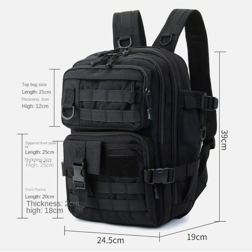 Large Capacity Fishing Tackle Storage Bag Water Bottle Holder Multiple Pockets Backpack Durable Material Casual Design