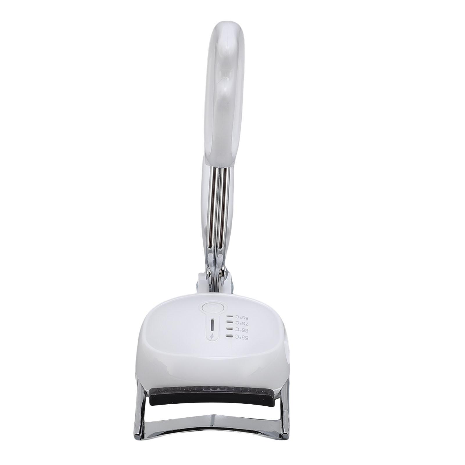 

Heated Eyelash Curler Fast Heat Up 4 Temperature Settings Electric Lash Curler Memory Function белый