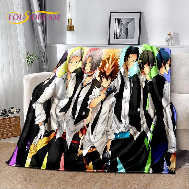 Coperta morbida in peluche, coperta in flanella, coperta da divano per soggiorno, camera da letto, letto, divano, copertura per picnic, per bambini, di Hitman Reborn