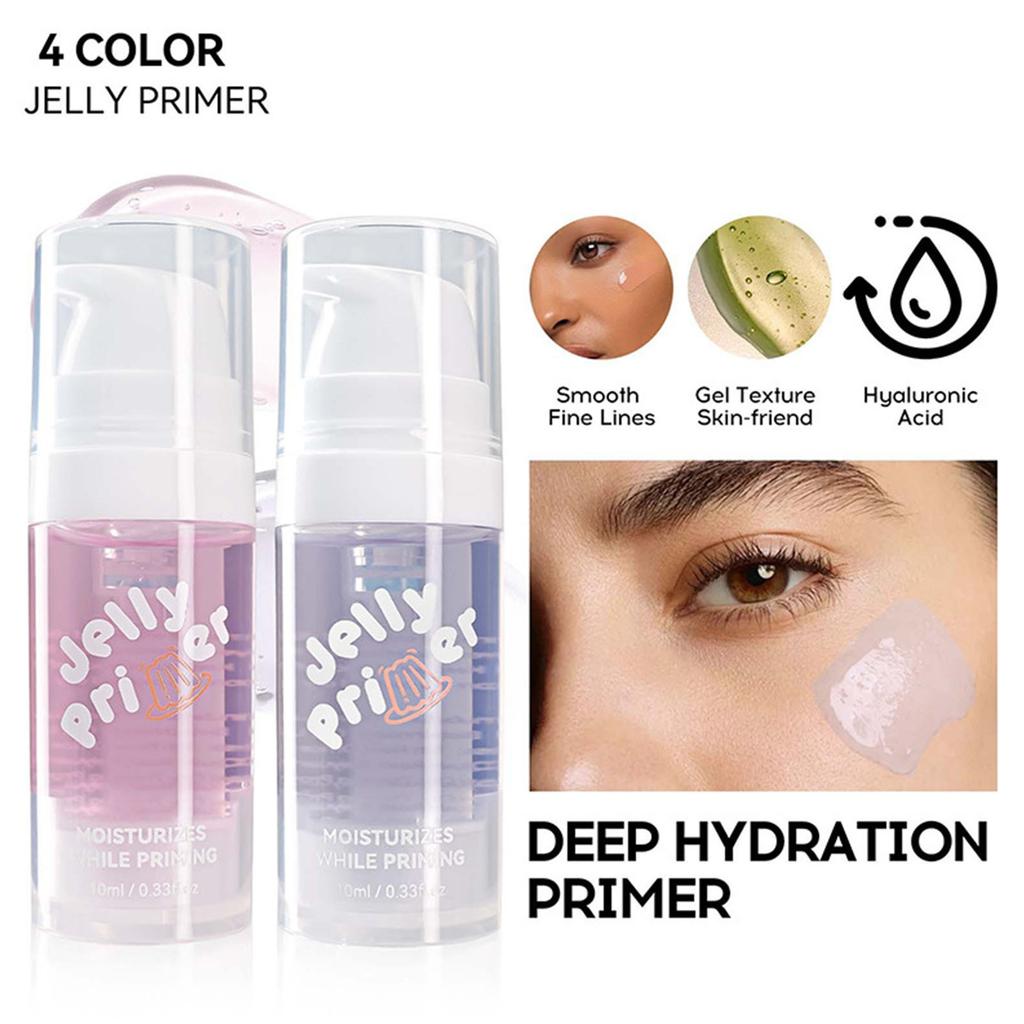 Primer em Gel Hidratante, Primer Facial à Base de Gel 10ml para Suavizar e Iluminar a Pele, Base de Maquiagem