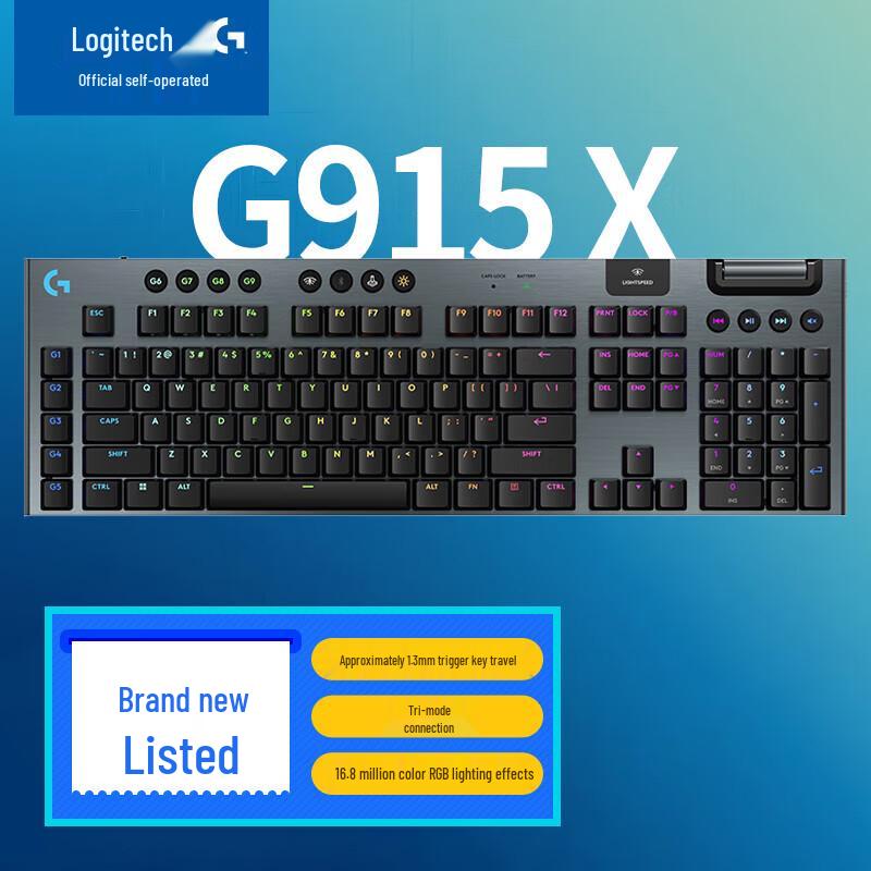 Logitech G915 X LIGHTSPEED Low-Profile Gaming Keyboard
