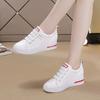 Women's inner height increase casual shoes spring and summer new sports shoes Velcro travel hollow punching women's shoes