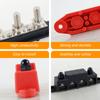 Power Distribution Block 250A 48V DC Bus Bar Battery Power Distribution Block with Cover Screws Positive Negative Terminal Block