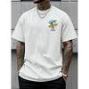 California Surf Doppel-Seiten-Druckmuster Herren Mode Trend T-Shirt, für Zuhause Tägliche Freizeit und Outdoor Fitness Sport, Wesentlich,ÜBERGRÖSSE