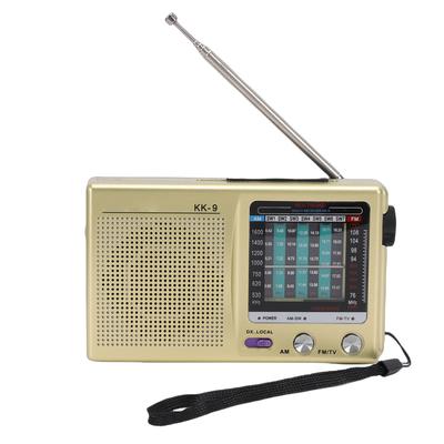 AM FM SW WB Rádio Přenosné krátkovlnné rádio s 3,5mm jackem pro sluchátka pro chůzi, cestování, turistiku