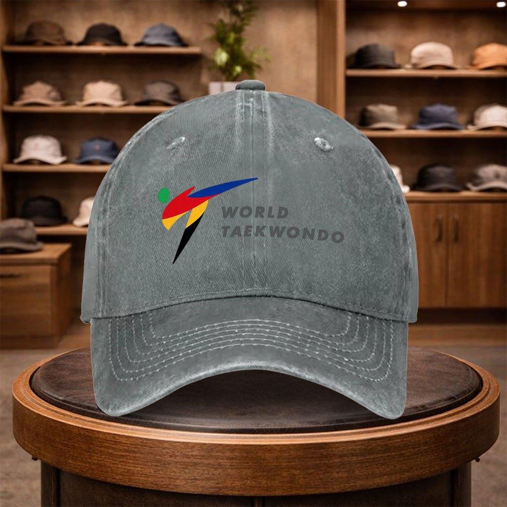 World Taekwondo Federation Bedruckte Baseballkappe Lässige Snapback Modehut Verstellbare Outdoor Freizeitkappe für Alle Jahreszeiten