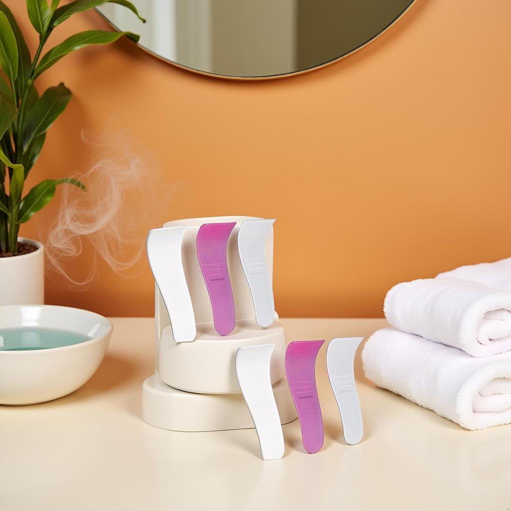 6Pcs Random Color Portable Hair Wax Cleansing Spatulas Hair Waxing Removal Beauty Tools Non-Stick Wax Hair Removal Applicator Reusable Scraper Hard