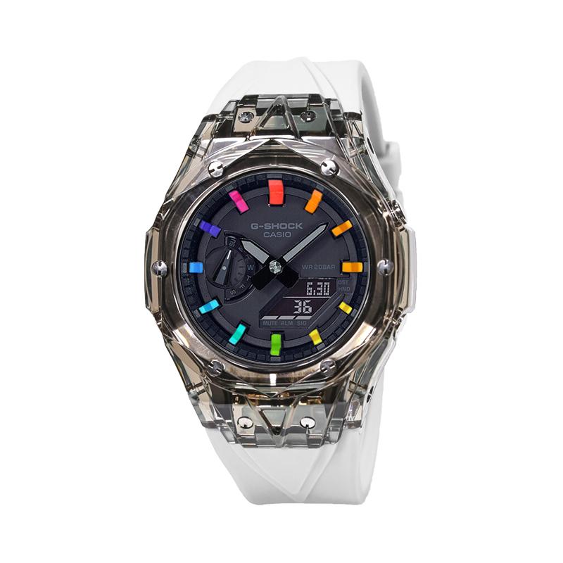 Casio Unisex Liquid Crystal/Analog Dual Display Series Black Watch GA-2100-1A1(Watch4--)