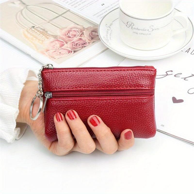 PU Leather Coin Purses Women's Small Change Money Bags Pocket Wallets Key Holder Case Mini Functional Pouch Zipper Card Wallet
