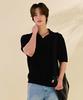 CHASECULT Men'S Cool Touch Open Collar Neck Short Sleeve Sweater-Dbrk5611D03
