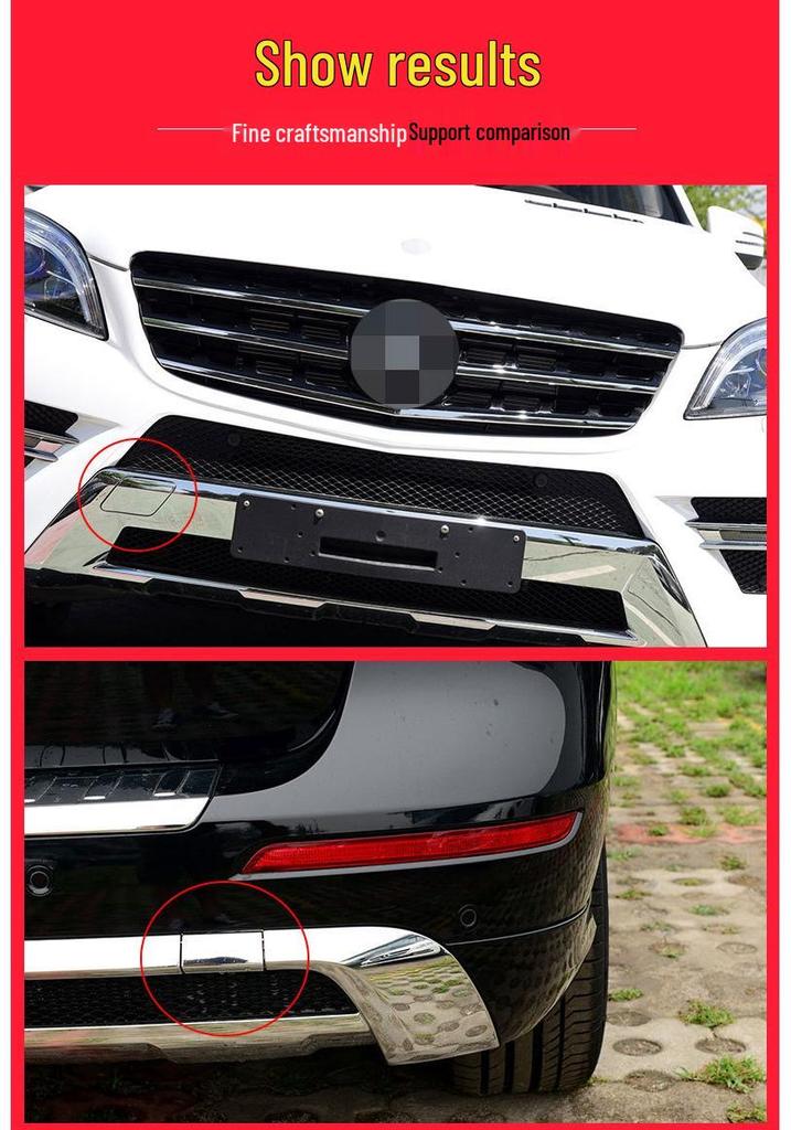 Abschlepphakenabdeckungen vorne und hinten für Mercedes ML-Klasse W166 Stoßfänger 2012-2015