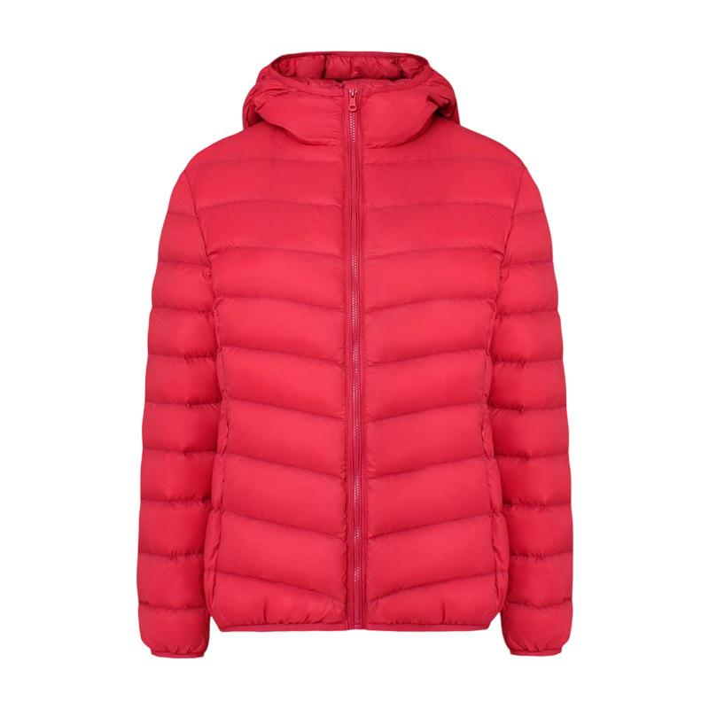 Women's light down jacket women's mother's winter large size hooded 90 white duck down grandma warm jacket