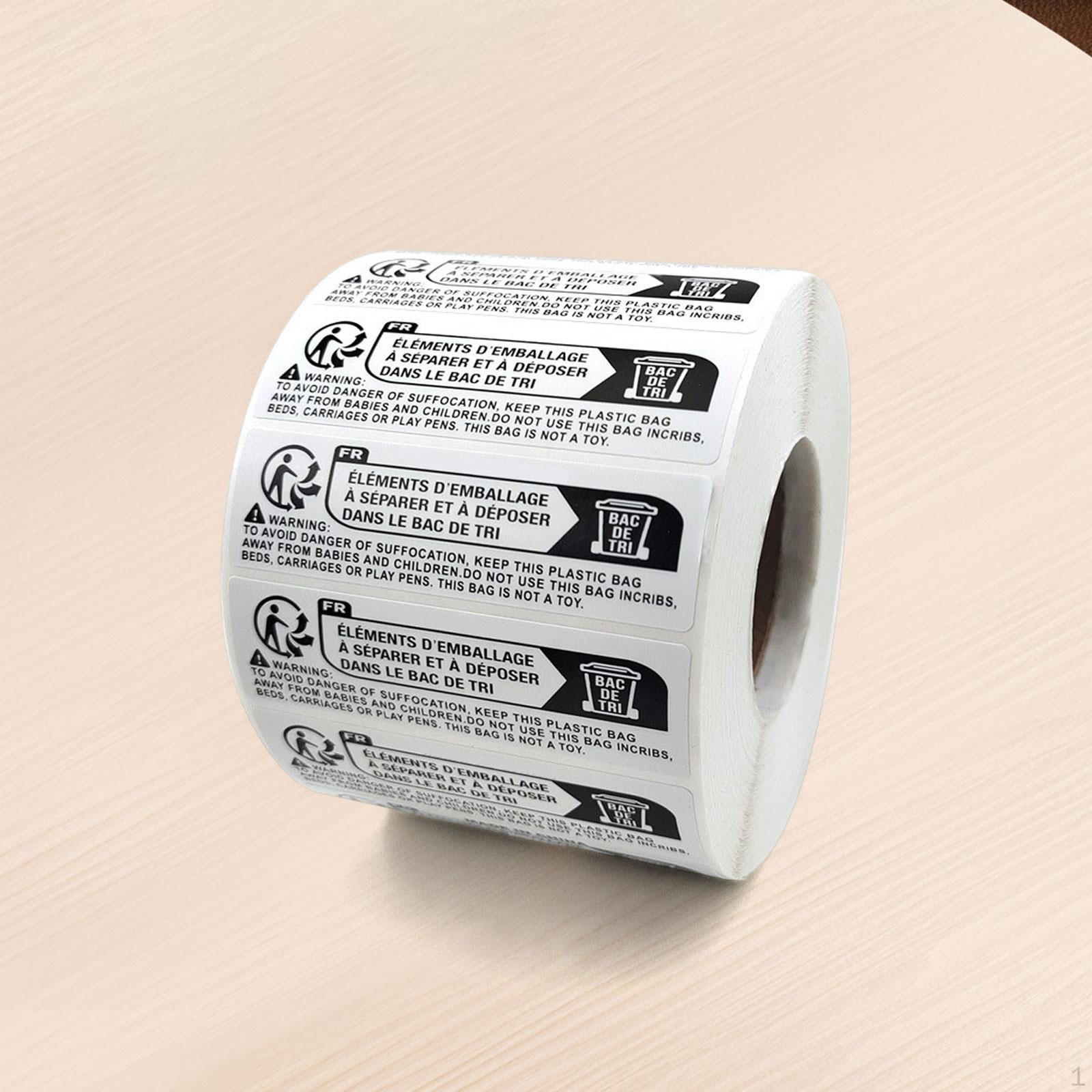 

Предупреждающие этикетки об удушье Наклейки об опасности упаковки при удушье 2000 Съемные прямоугольные наклейки с риском 7x2 cm