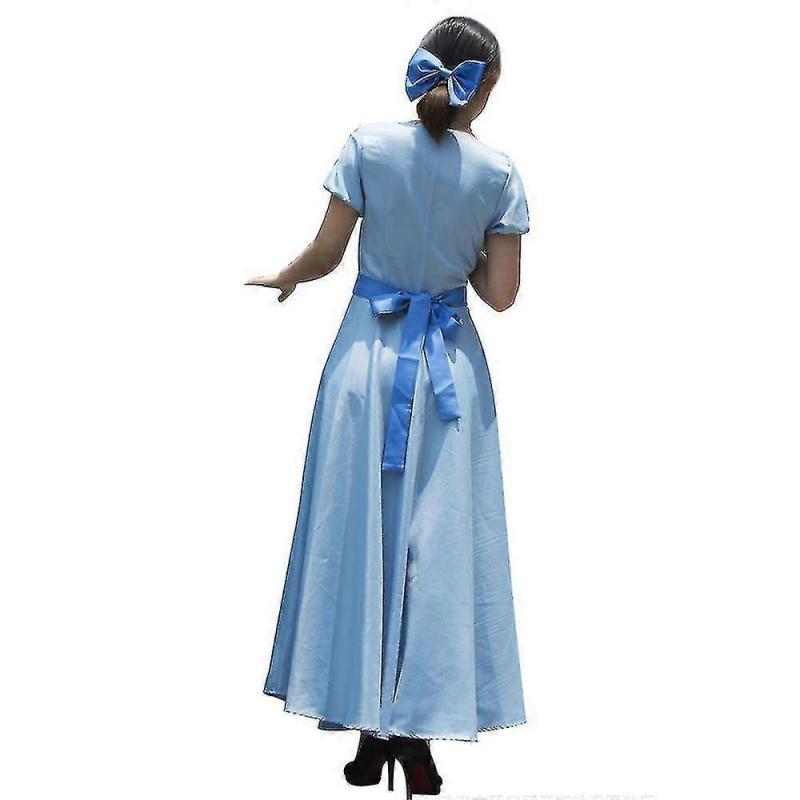 Wendy Cosplay Dress Costume Princess Fancy Maxi Blue Dress For Women