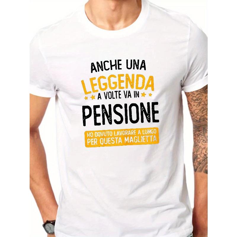 

European sizes Men S Short-Sleeve T-Shirt for Summer with a Fun Italian Design 4XL білий