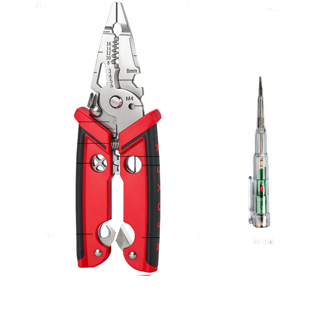 Electric Wire Cutter Multi Tool Pliers Wire Stripper Tool Chrome Vanadium Steel