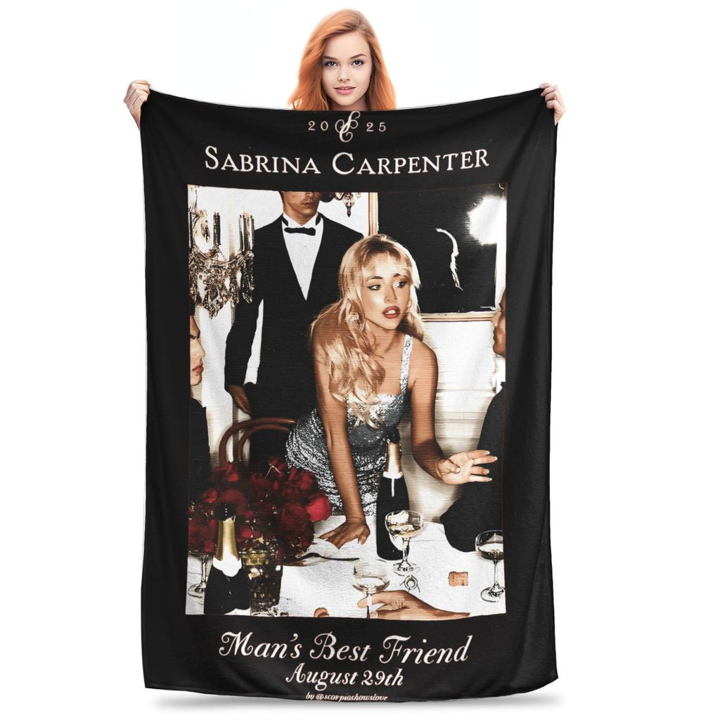 Sabrina Caprenter Plush Blanket Boys Flannel Bedding Throws For Couch Chair Sofa Bed Warm Soft Customized Quality Bedspread