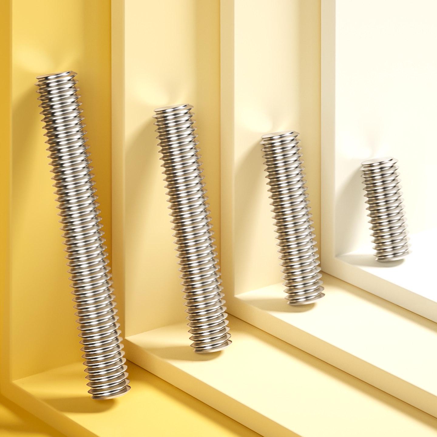 304 Stainless Steel M3-M20 Threaded Full Rod Stud M6*70 (5 pieces)