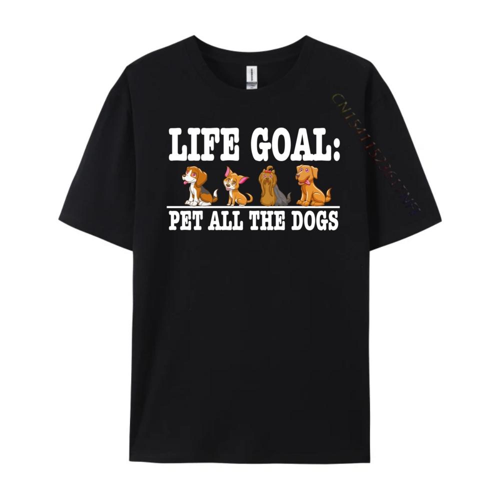 Life Goal Pet All The Dogs Dog Black Graphic Tees Female Free Shipping Clothes Tee Shirt Korean Style