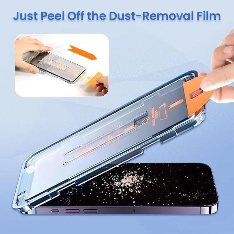 Protetor De Tela De Vidro Temperado Para iPhone 17 Pro Max 17Air 16 Película Protetora Com Remoção De Poeira Caixa De Fácil Instalação Para iPhone 17