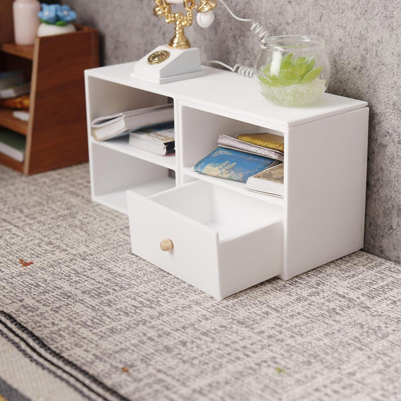 

1/12 Dollhouse Cabinet Doll House Accessories Contemporary Versatile Ornament Simulation Miniature білий