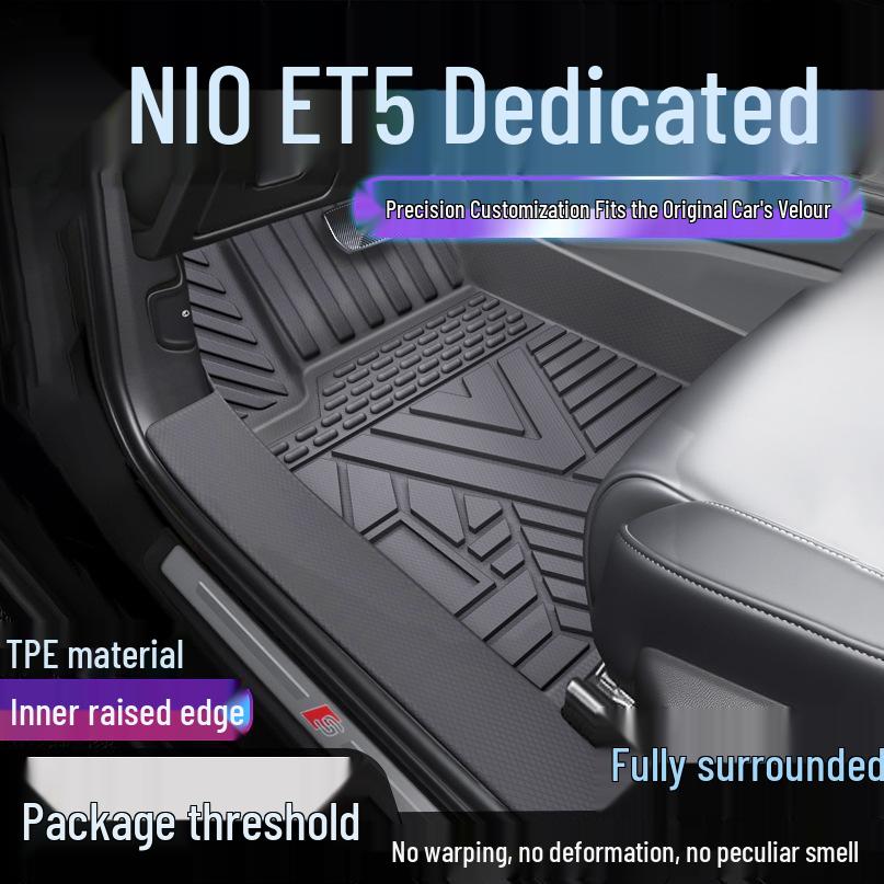 Водонепроницаемые напольные коврики TPE для Nio ET5 с защитой порогов Single Layer Upgrade