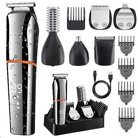 Waterproof electric shaver, household men's hair clipper, multi-functional electric nose hair trimmer set wholesale