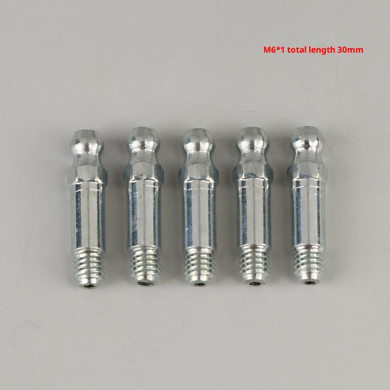 5Pcs Lengthened Grease Nipple Special Zerk M6 M8 M10 Metric Head Connector Straight Type