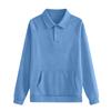 Women's Long Sleeve Button Down Sweatshirt with Collar and Pockets Casual Top