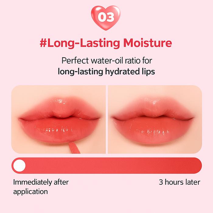 Daiso Cococaga by Forencos Nyang Jelly Glow Tint (01 Apricot Jelly