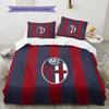 Bologna FC Pattern Bedding Quilt Set  Home Decoration  Gift (1 * duvet cover + 2 * pillowcase  without core).xwn