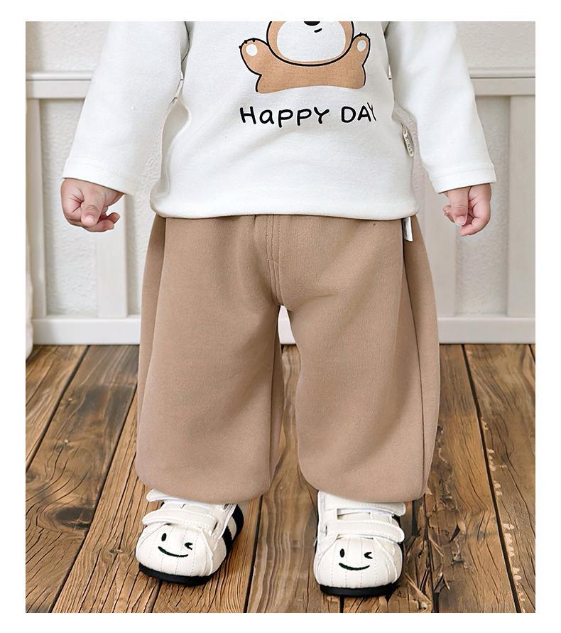 Warme Fleece-gefütterte Jogginghosen für Kinder - Herbst-/Winter-/Frühlingsstil, Dicke Outdoor-Schweißhosen für kleine und mittlere Kinder