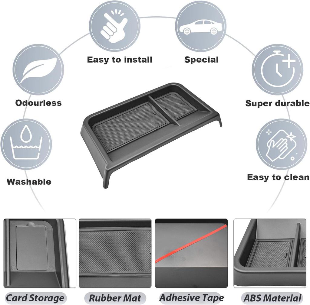 Center Console Dashboard Storage Organizer for 2025 Chevy Suburban/Tahoe Behind Screen Dash Board Storage Box Tray Accessories