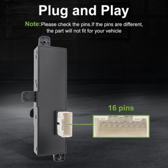 Left Driver Side Power Seat Switch For 16-19 Hyundai Tucson Sonata 8819TRY