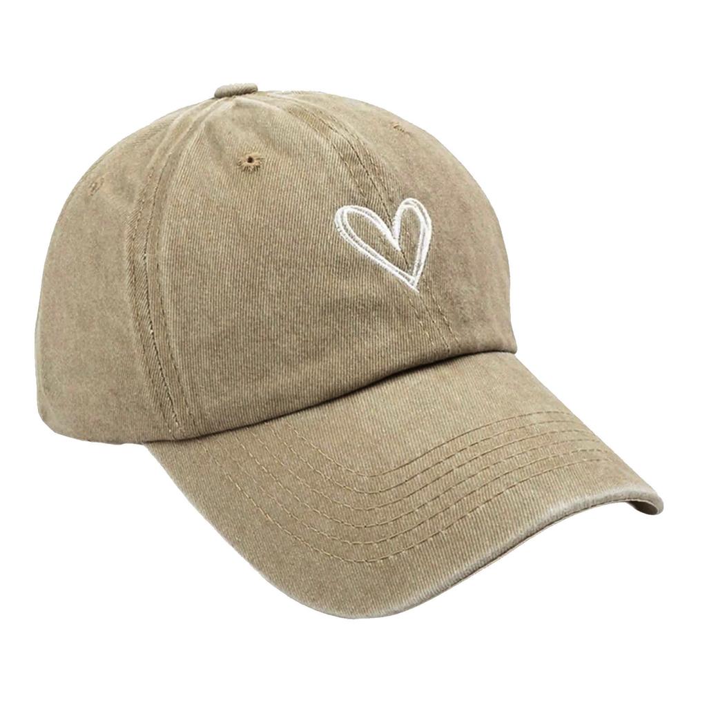 Women Baseball Hat Fashionable Lovely Fashionable Fun Heart Hat for Idol Concert Shows Embroidery Caps for Adults