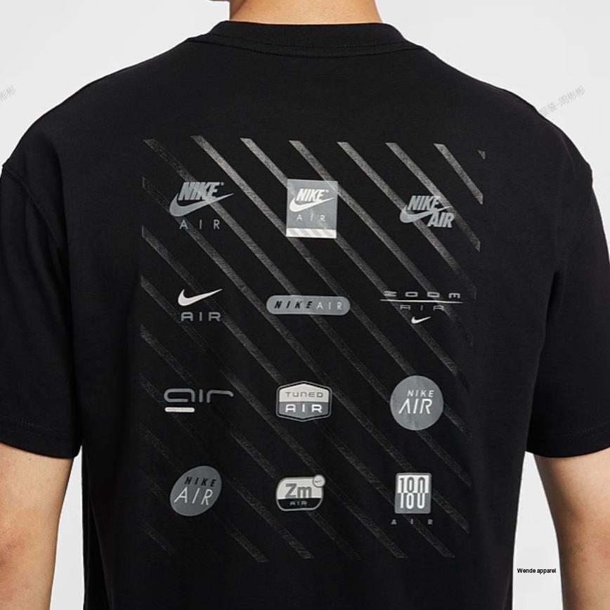 Nike T-shirt Air Simple à Col Rond et Manches Courtes pour Homme Tops Noir HJ0727010