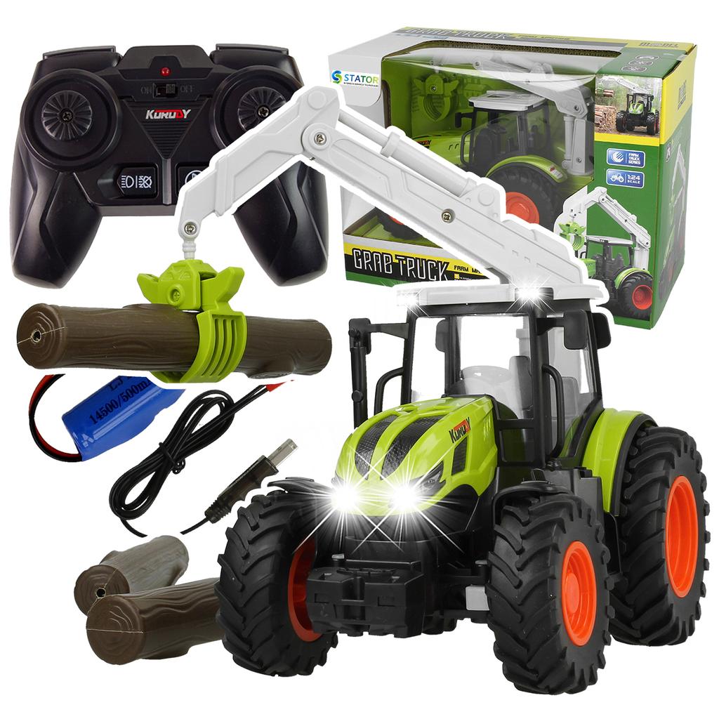 [PACZB][5] Remote Controlled Agricultural Tractor RC Remote Control Timber Grabber 1:24 Z1011