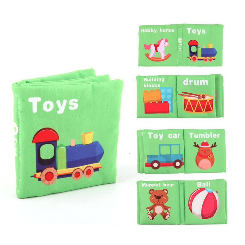 Baby English Palm 3d Cloth Book Newborn Soft Book Early Education Baby Cloth Book