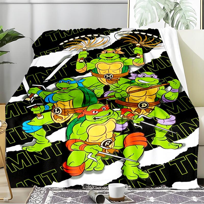 Ninja Turtles Adventure Blanket Flannel Throw for Sofa, Indoor, Camping, Living Room, Office, Chair, And Bed Soft Birthday Gift